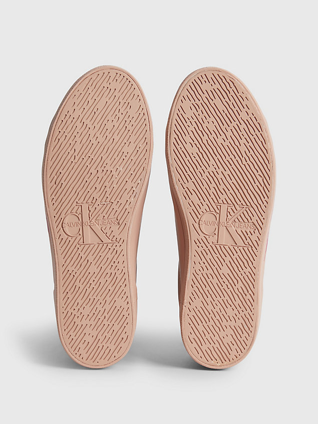 zapatillas de plataforma de piel pink de mujer calvin klein jeans