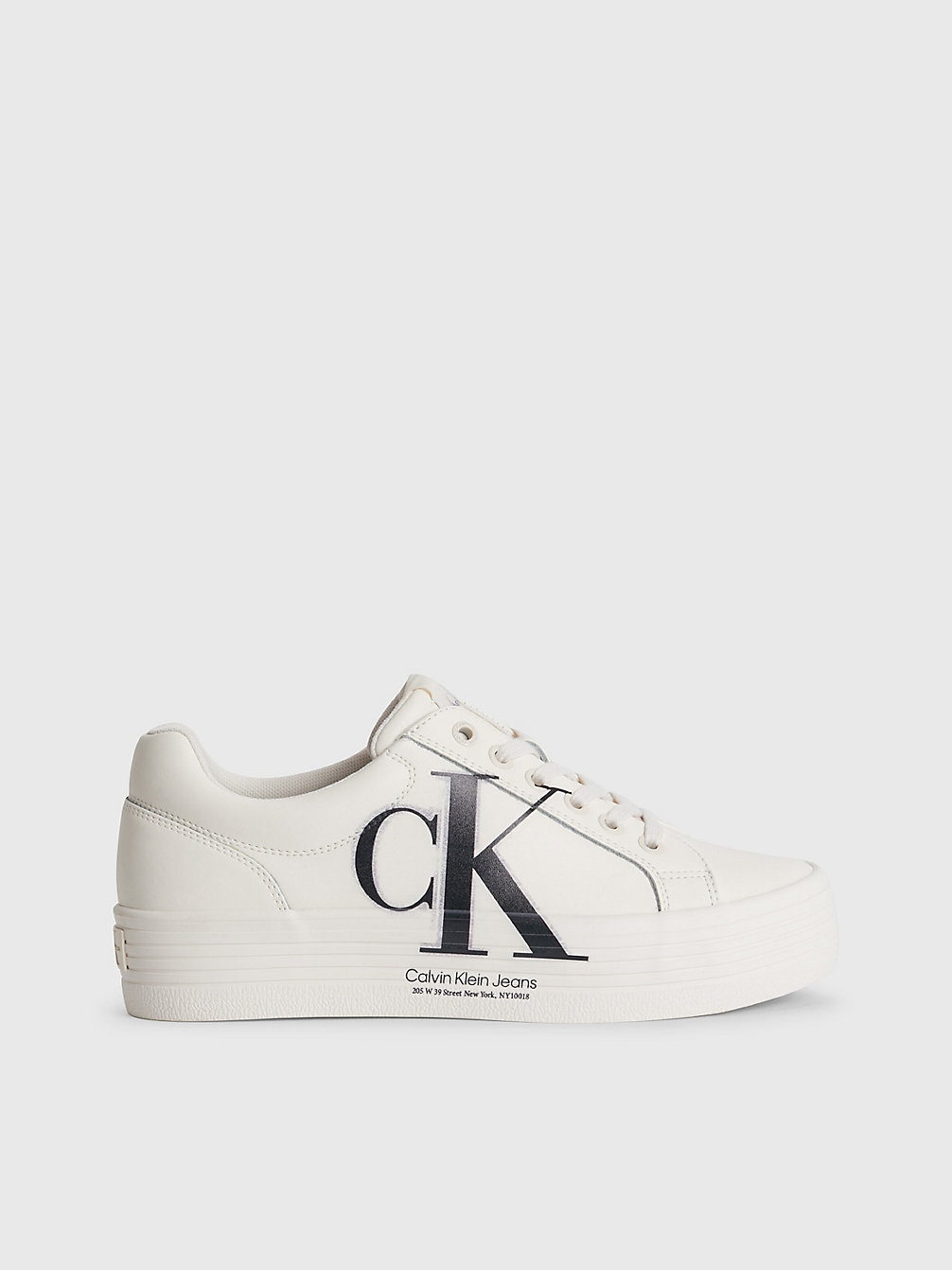ANCIENT WHITE/BLACK Plateau-Sneakers Aus Leder undefined Damen Calvin Klein