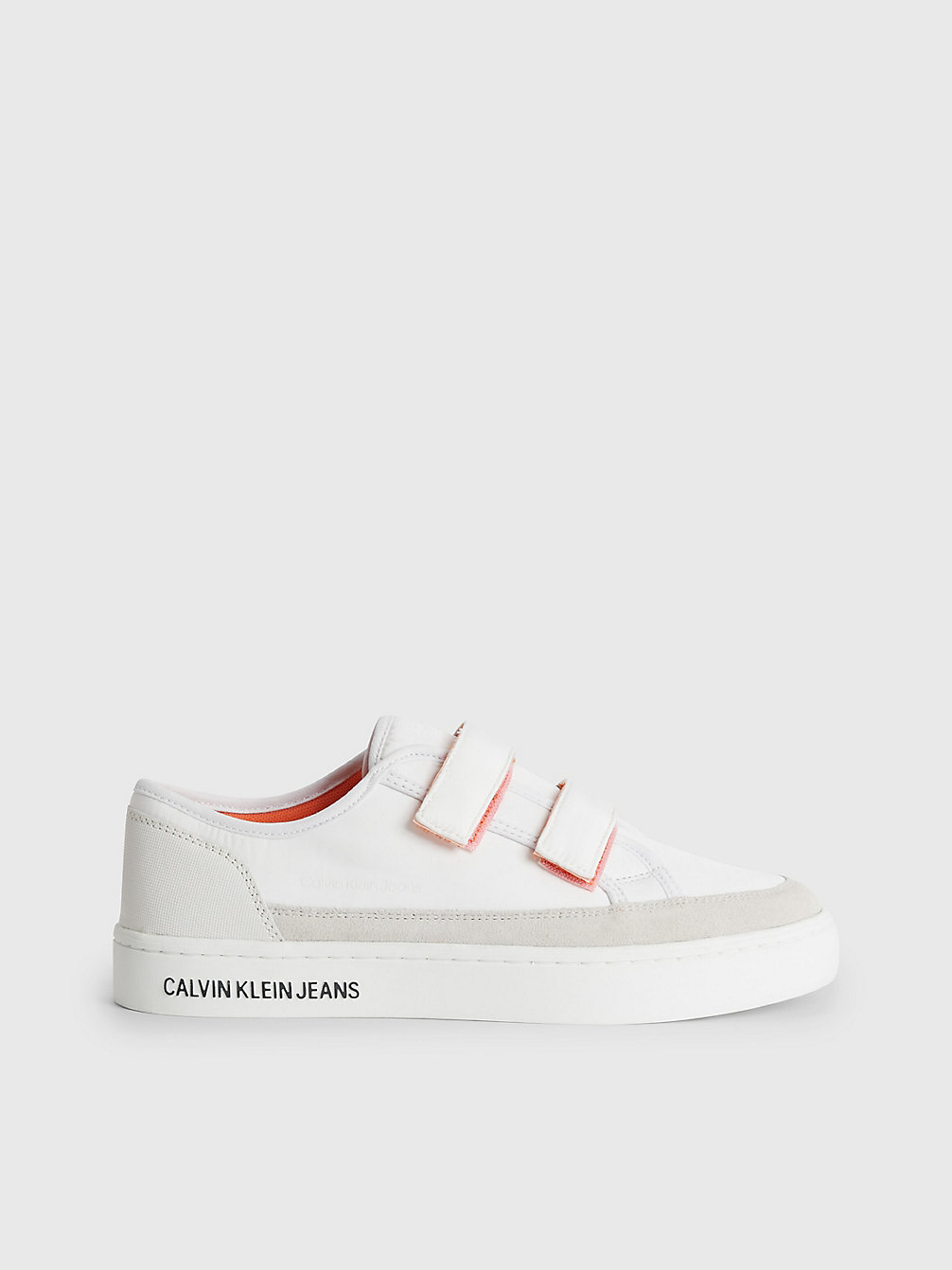 WHITE/CREAMY WHITE Gerecyclede Sneakers Met Klittenband undefined dames Calvin Klein