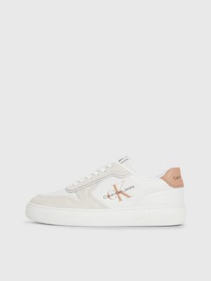 WHITE/ANCIENT WHITE Sneakers aus Wildleder für Damen CALVIN KLEIN JEANS