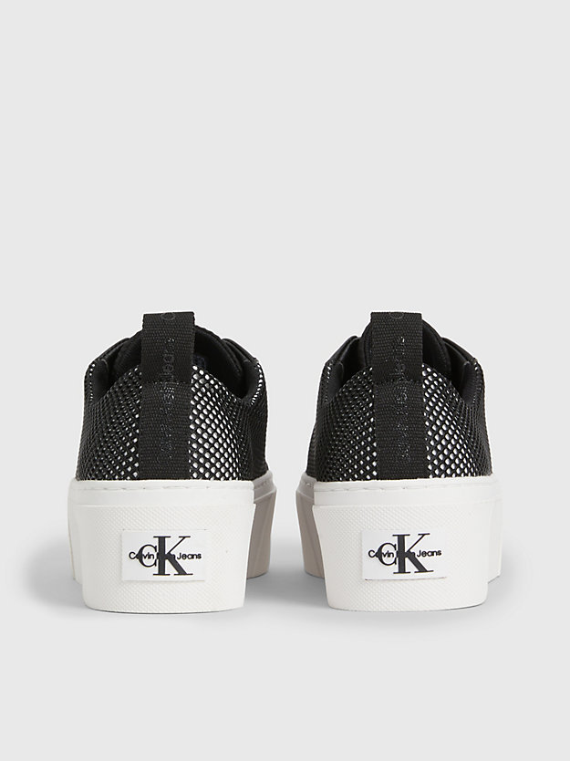 black/white recycled mesh platform trainers for women calvin klein jeans