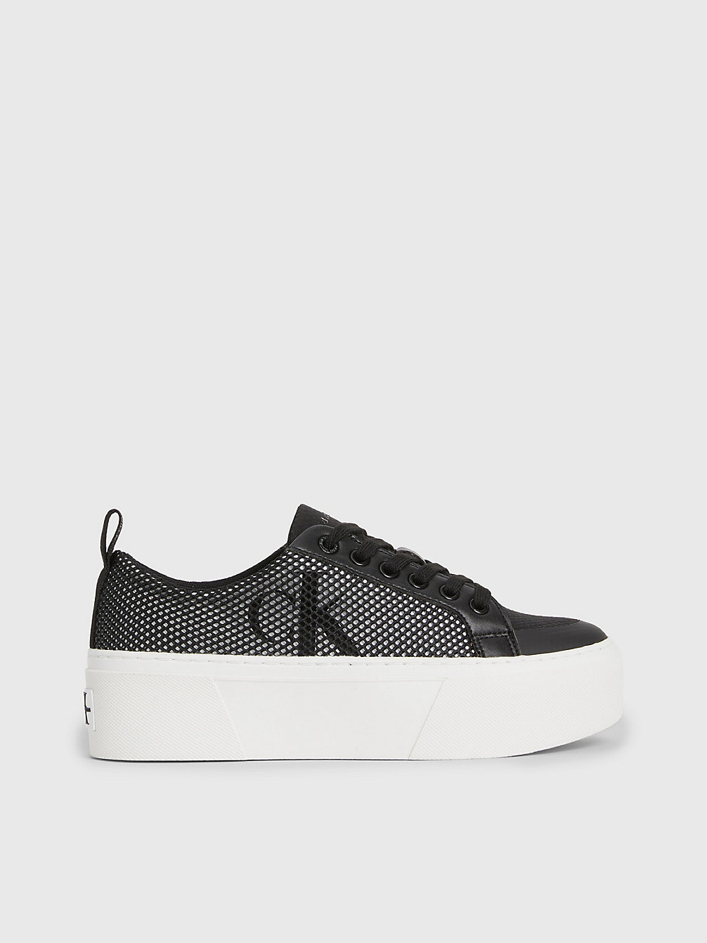 BLACK/WHITE > Plateau-Sneakers Aus Recyceltem Mesh-Material > undefined Damen - Calvin Klein
