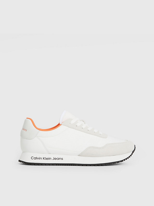 White/creamy White Gerecyclede Sneakers undefined dames Calvin Klein
