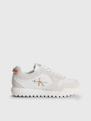 white suède sneakers voor dames - calvin klein jeans