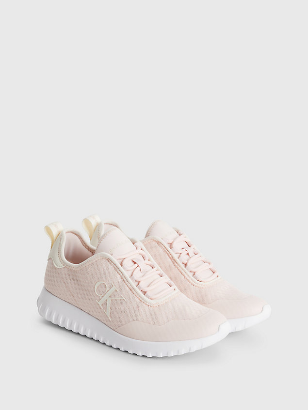 pink recycled mesh trainers for women calvin klein jeans