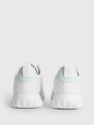 WHITE/CREAMY WHITE Sneakers van gerecycled mesh voor dames CALVIN KLEIN JEANS