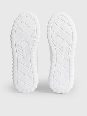 WHITE/CREAMY WHITE Sneakers van gerecycled mesh voor dames CALVIN KLEIN JEANS
