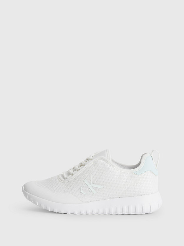 white/creamy white recycled mesh trainers for women calvin klein jeans