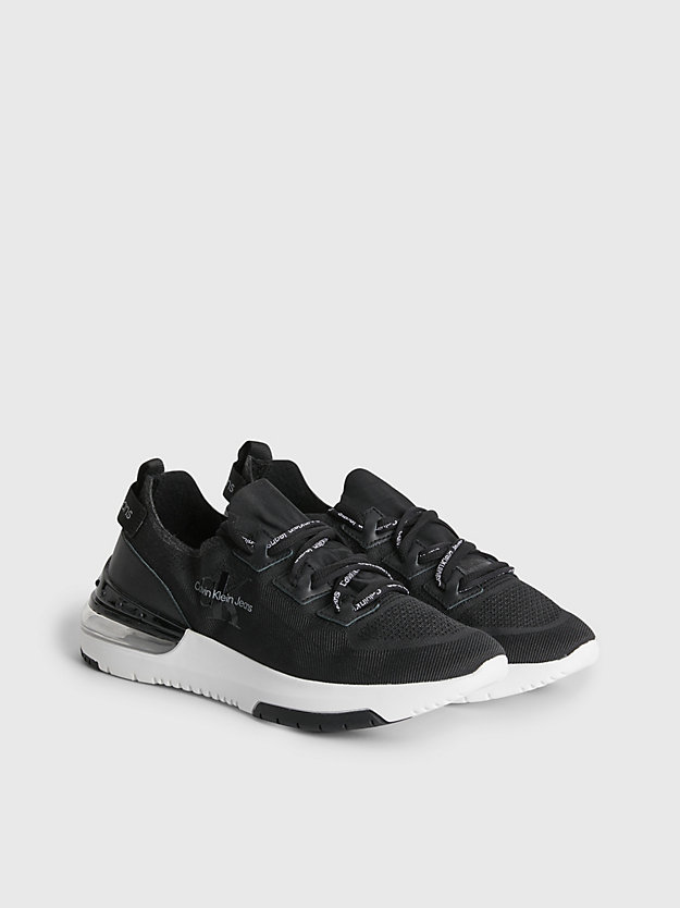 BLACK / WHITE Recycled Knit Trainers for women CALVIN KLEIN JEANS