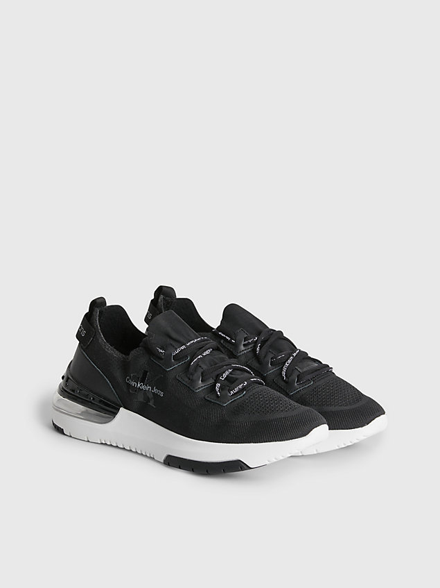 black recycled knit trainers for women calvin klein jeans