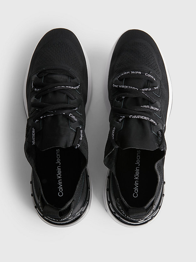 BLACK / WHITE Recycelte Strick-Sneakers für Damen CALVIN KLEIN JEANS