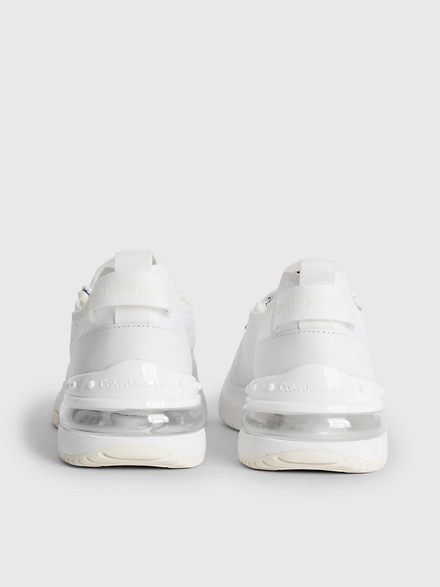 white buty sportowe z przetworzonej dzianiny dla kobiety - calvin klein jeans