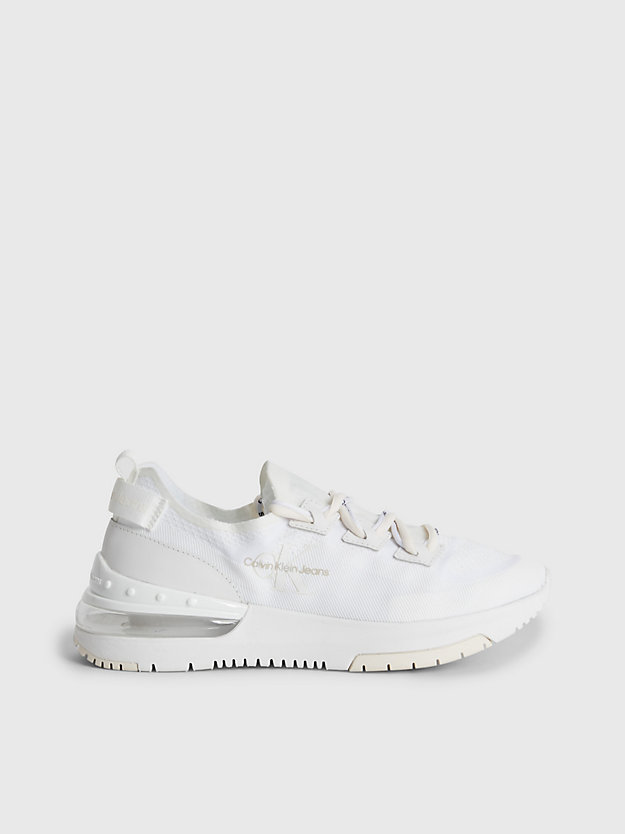 TRIPLE WHITE Recycled Knit Trainers for women CALVIN KLEIN JEANS