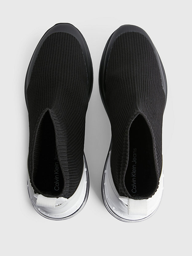 black buty sportowe za kostkę z materiałów z recyklingu dla kobiety - calvin klein jeans