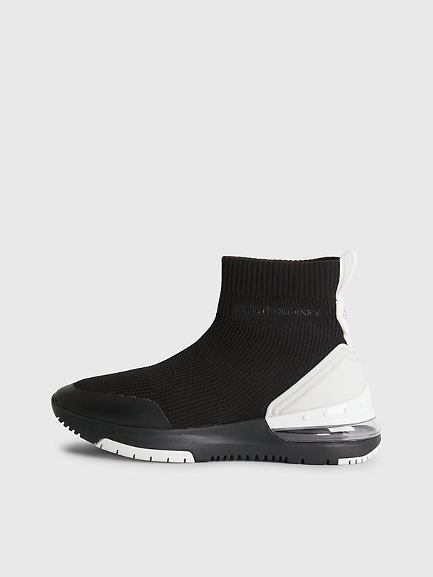 black recycled high-top sock trainers for women calvin klein jeans