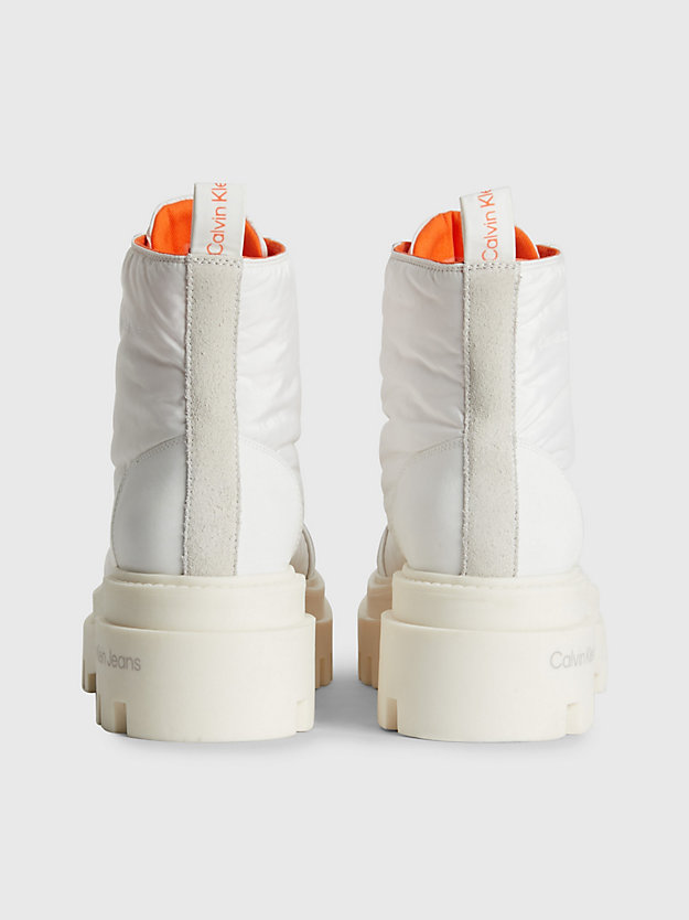 white recycled platform boots for women calvin klein jeans