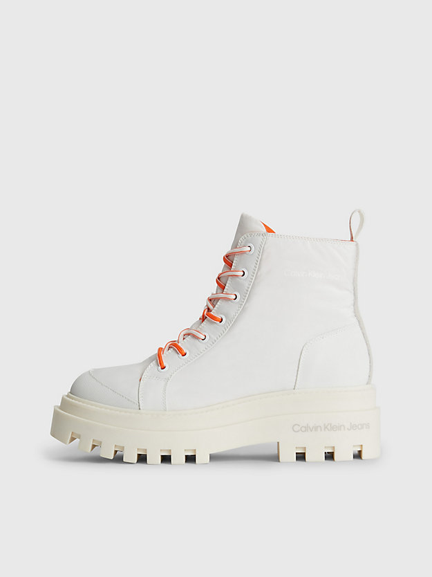 WHITE Recycled Platform Boots for women CALVIN KLEIN JEANS