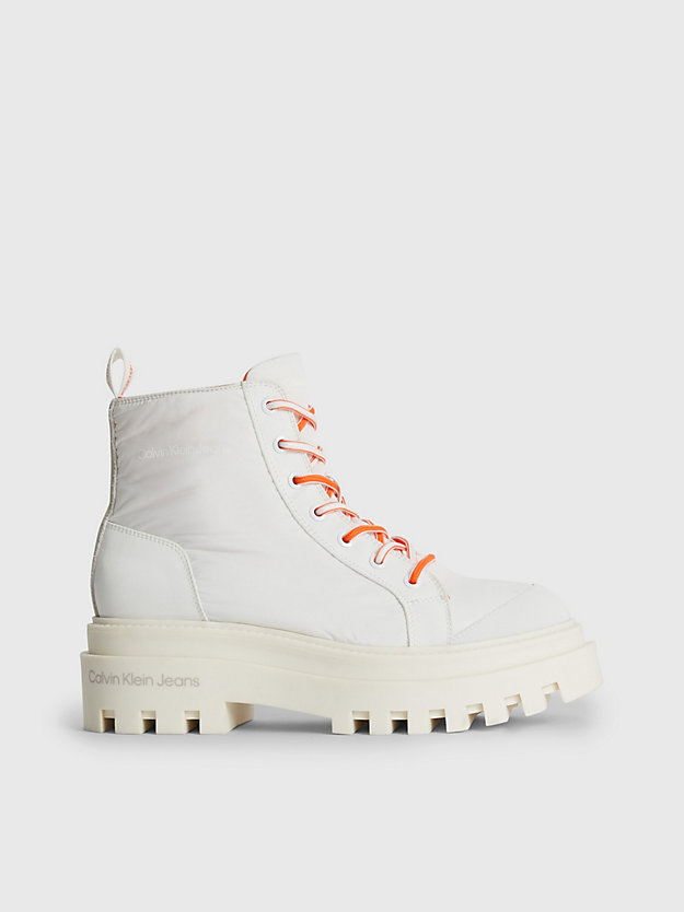 WHITE Recycled Platform Boots for women CALVIN KLEIN JEANS