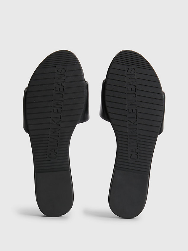 black sandały ze skóry z recyklingu dla kobiety - calvin klein jeans