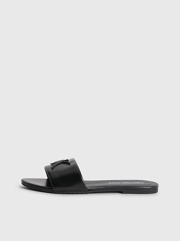 BLACK Recycled Leather Sandals for women CALVIN KLEIN JEANS
