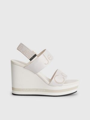 Recycled Logo Jacquard Wedge Sandals Calvin Klein® | YW0YW00959YBH