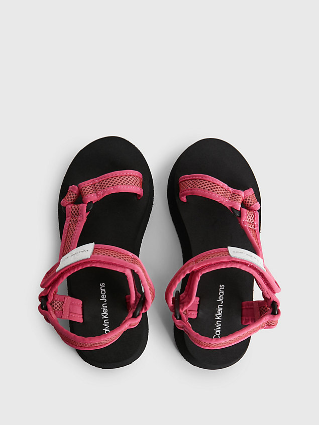 sandales en maille recyclée pink pour femmes calvin klein jeans