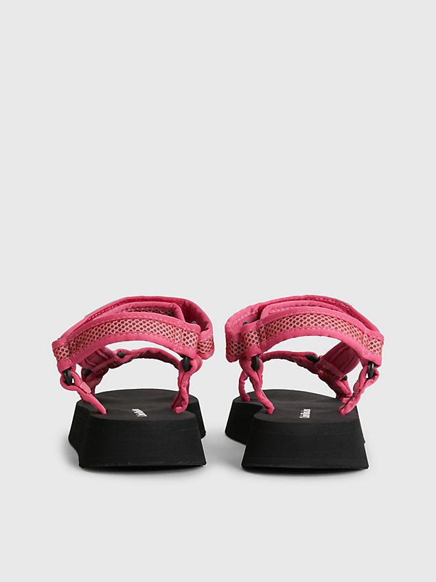 pink sandały z siateczki z recyklingu dla kobiety - calvin klein jeans