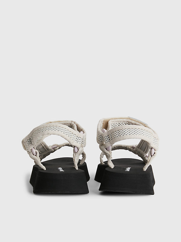 eggshell recycled mesh sandals for women calvin klein jeans