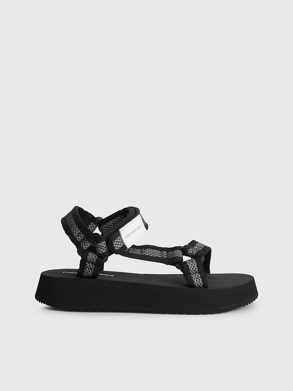 BLACK Recycled Mesh Sandals undefined women Calvin Klein