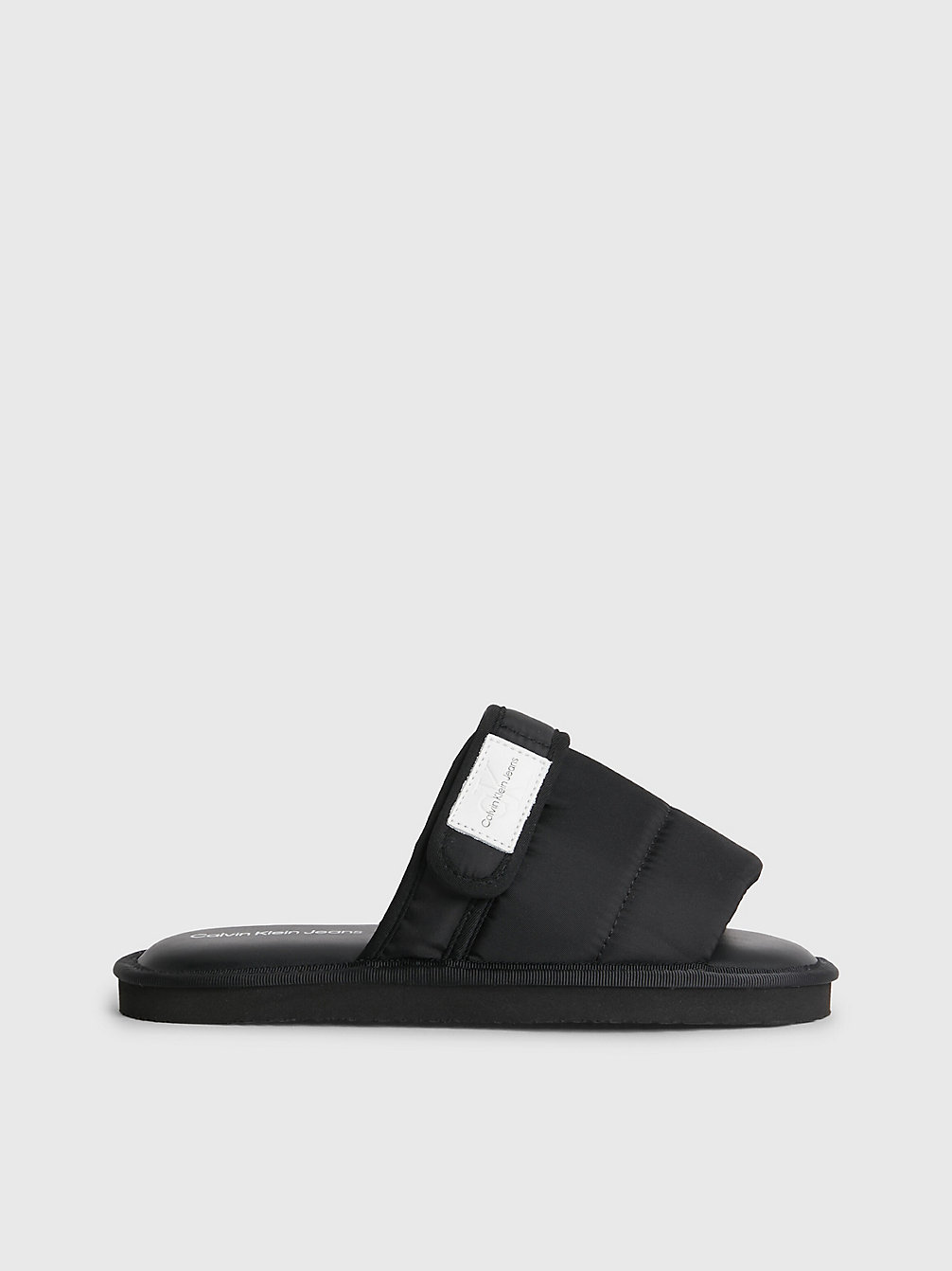BLACK Recycled Puffer Slippers undefined women Calvin Klein