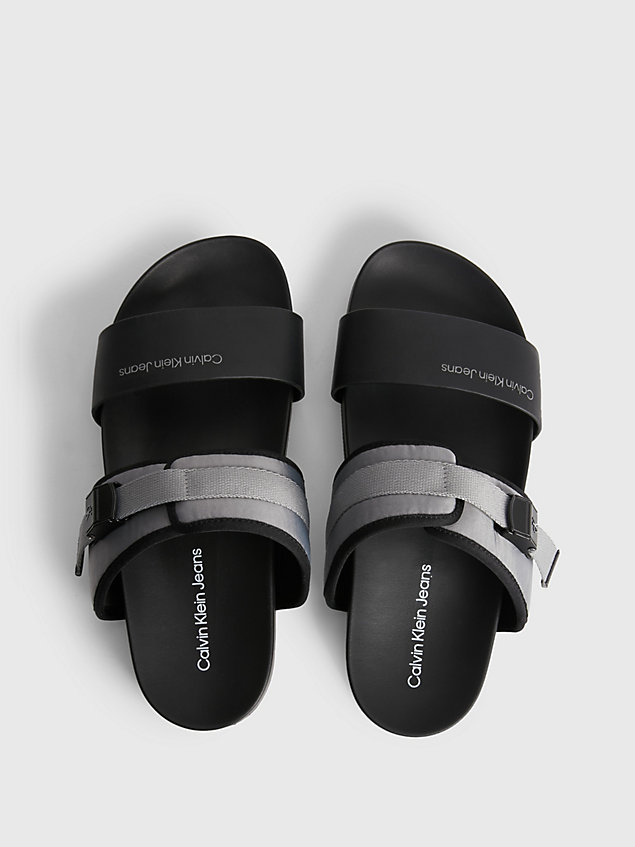 sandales recyclées black pour femmes calvin klein jeans