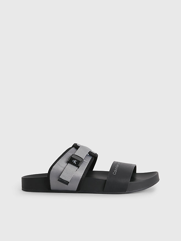 BLACK/OVERCAST GREY Recycled Sandals for women CALVIN KLEIN JEANS