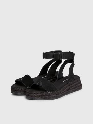 Calvin klein black sale wedge sandal