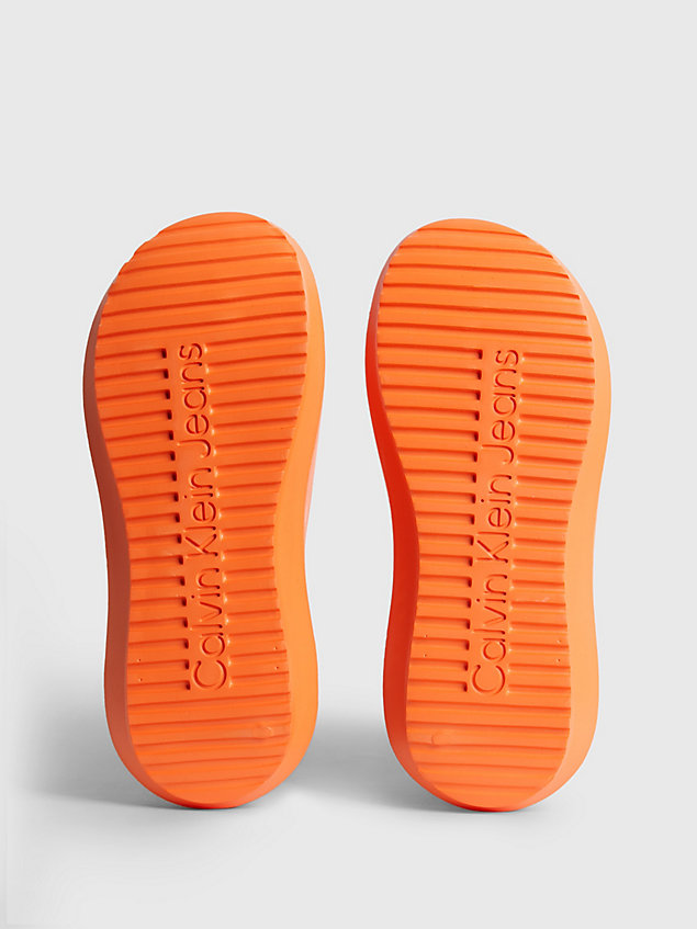 orange recycled hybrid sliders for women calvin klein jeans