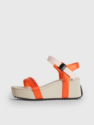 FIRECRACKER Recycled Satin Platform Wedge Sandals for women CALVIN KLEIN JEANS