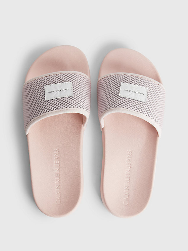 pink slippers aus recyceltem material für damen - calvin klein jeans