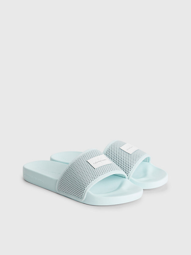 sprout green recycled mesh sliders for women calvin klein jeans