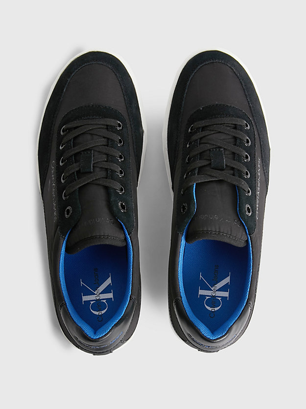 black/imperial blu recycelte sneakers für damen - calvin klein jeans