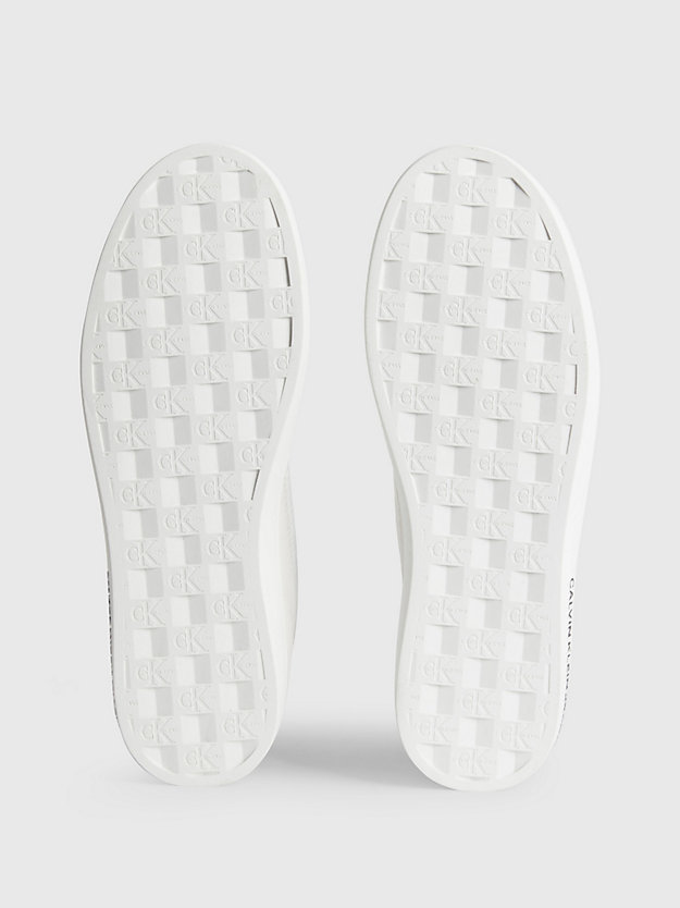 WHITE/CREAMY WHITE Baskets recyclées for femmes CALVIN KLEIN JEANS
