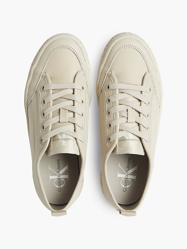EGGSHELL Leather Platform Trainers for women CALVIN KLEIN JEANS