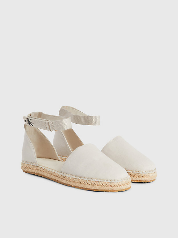 eggshell recycled canvas espadrille for women calvin klein jeans