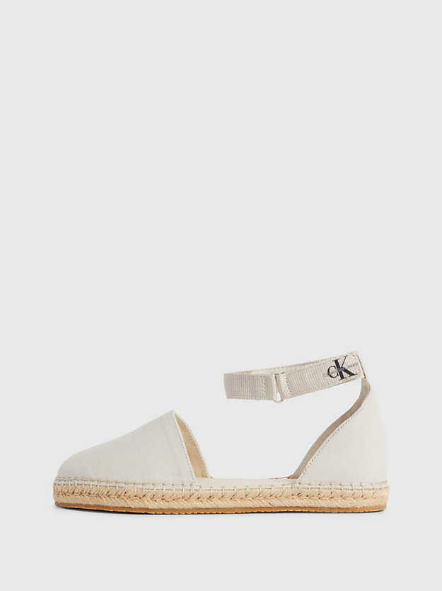 eggshell recycled canvas espadrille for women calvin klein jeans