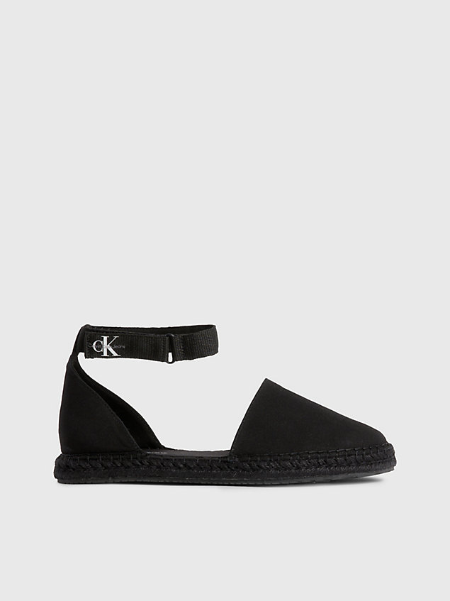 black recycled canvas espadrille for women calvin klein jeans