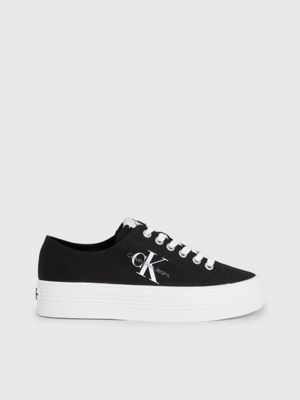 Calvin klein black & on sale white jeans zolah canvas trainers