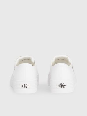 Calvin klein zolah flatform clearance trainers white canvas