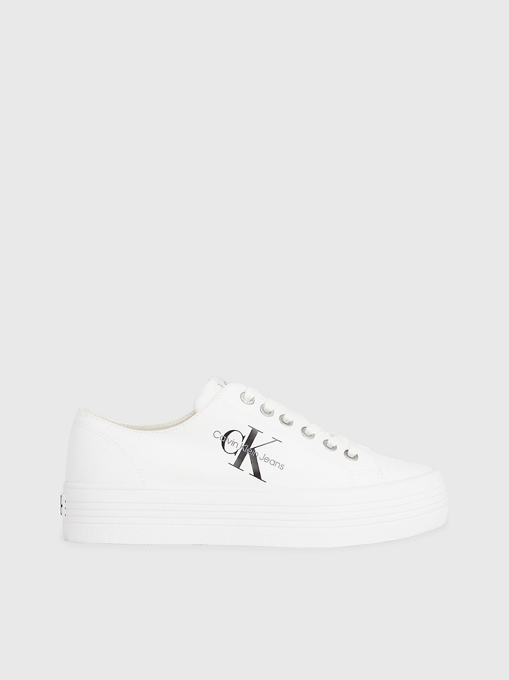 WHITE Plateau-Sneakers Aus Canvas undefined Damen Calvin Klein