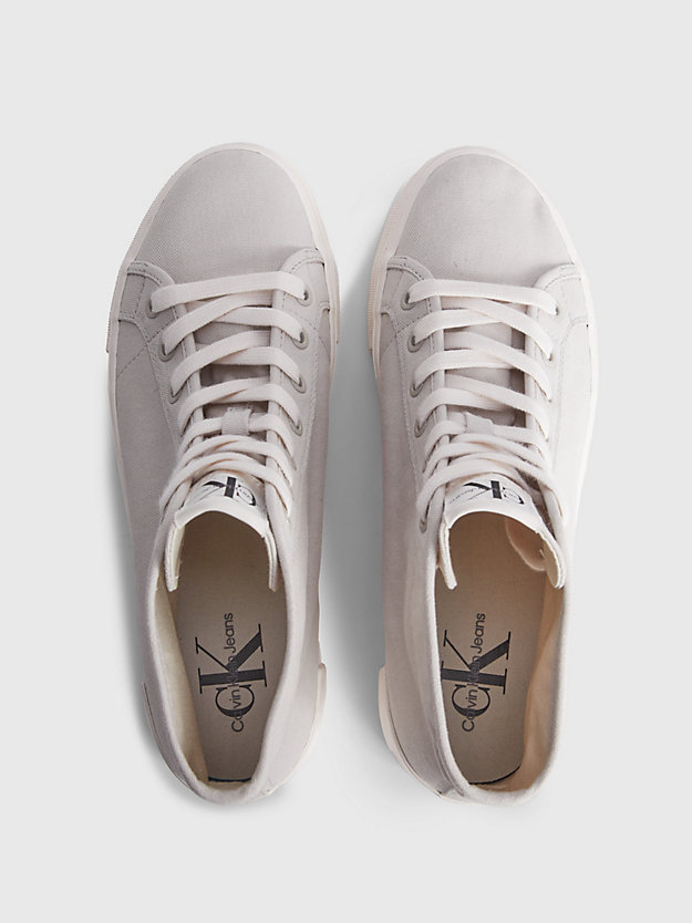 eggshell recycled high-top platform trainers for women calvin klein jeans