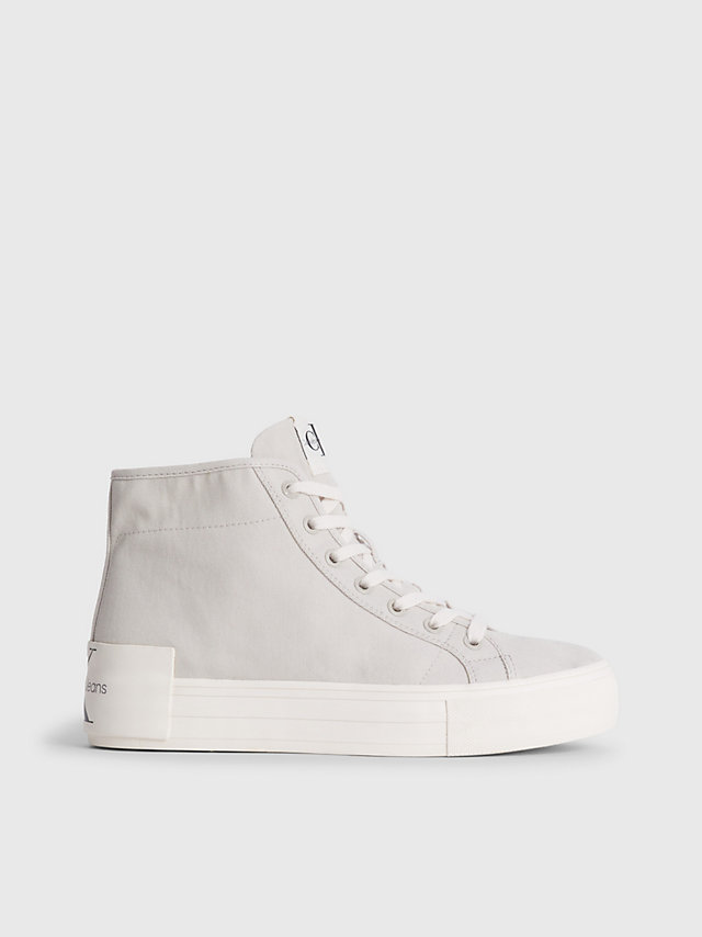 Eggshell Gerecyclede High-Top Plateausneakers undefined dames Calvin Klein