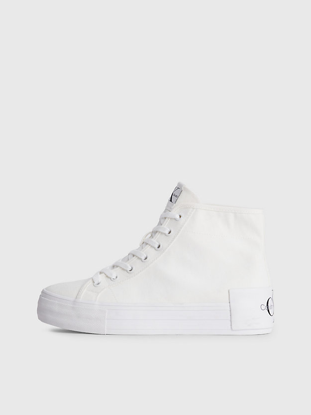 WHITE Recycled High-Top Platform Trainers for women CALVIN KLEIN JEANS