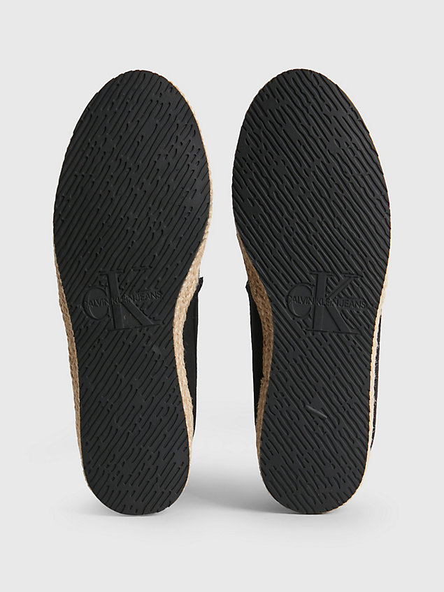 black recycled canvas espadrilles for women calvin klein jeans